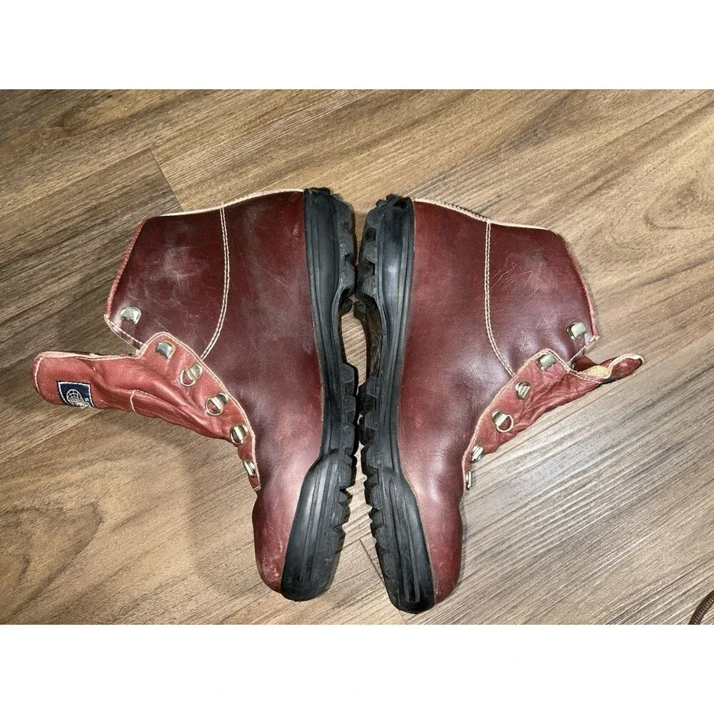 VTG Vasque Skywalk Sundowner 8 M Hiking Boots Burgundy Leather Gore-Tex Italy